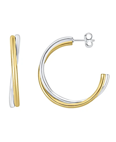 And Now This Two Tone Layered Hoop Earring