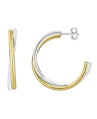 And Now This Two Tone Layered Hoop Earring