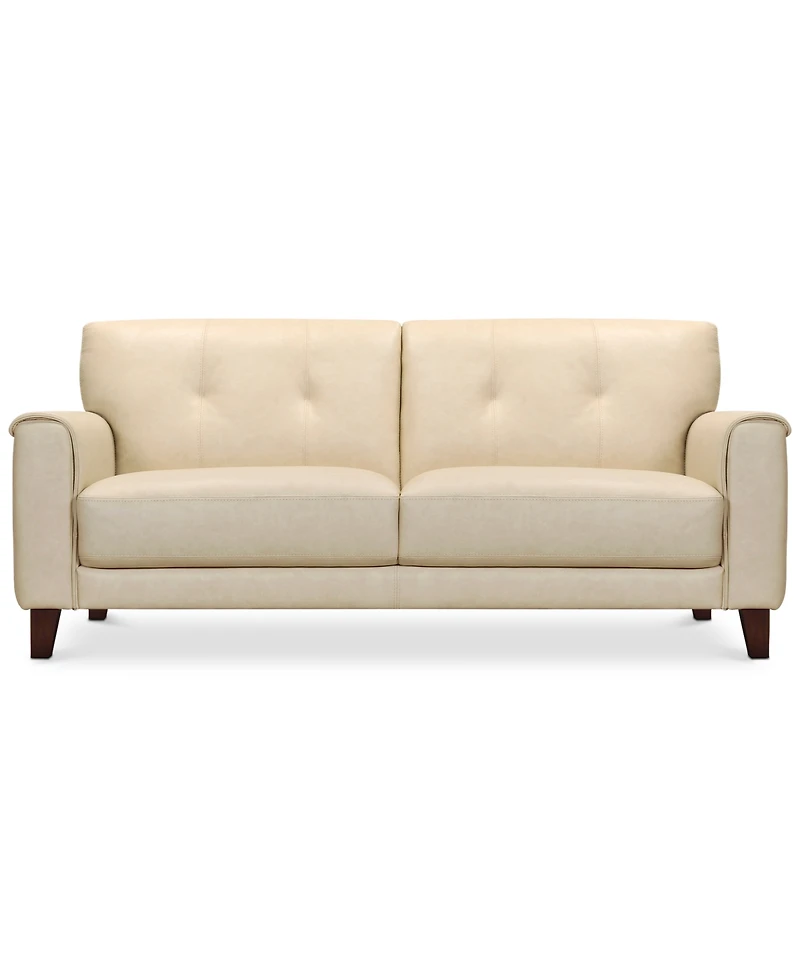 Closeout! Ashlinn 81" Tufted Pastel Leather Sofa, Created for Macy's