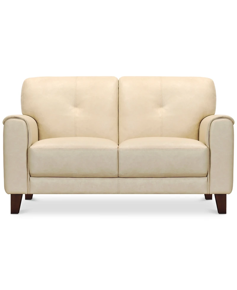Closeout! Ashlinn 61" Tufted Pastel Leather Loveseat, Created for Macy's