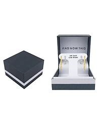 And Now This Duo Crystal and High Polished Earring Hoop