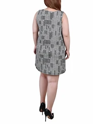 Ny Collection Plus Sleeveless Dress with 3 Rings