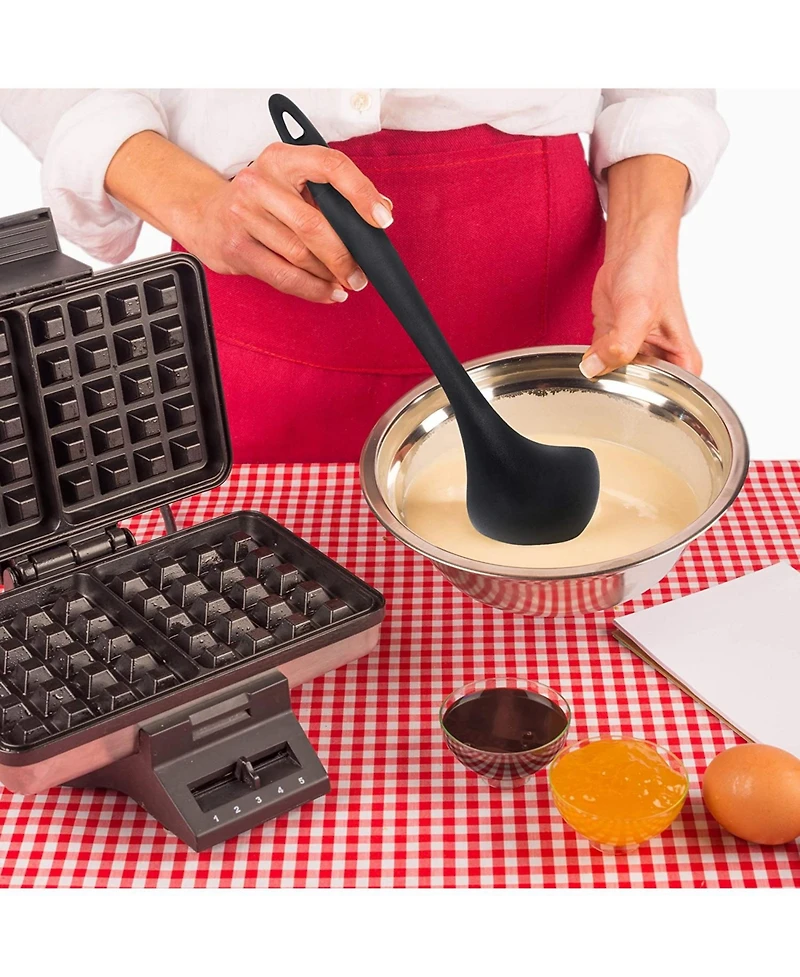 Zulay Kitchen Large Nylon Soup Ladle Spoon with Comfortable Grip