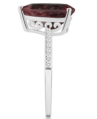 Macy's Women's Garnet (3-1/3 ct.t.w.) and Diamond (1/10 Ring Sterling Silver