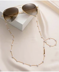 Ettika Women's 18k Gold Plated Imitation Pearl Lovers Glasses Chain