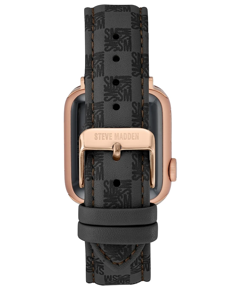 Steve Madden Women's Faux Leather Band designed for Apple Watch 42mm (Series 10) & 38/40/41mm
