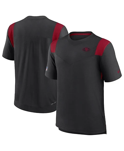Men's Nike Black San Francisco 49ers Sideline Tonal Logo Performance Player T-shirt