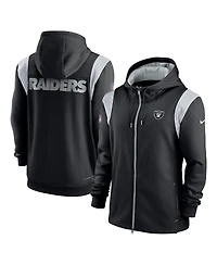 Men's Nike Black Las Vegas Raiders Performance Sideline Lockup Full-Zip Hoodie