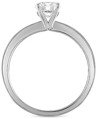 Alethea Certified Diamond Channel-Set Engagement Ring (1 ct. t.w.) in 14k White Gold featuring diamonds with the De Beers Code of Origin, Created for