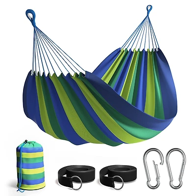 Sorbus Brazilian Double Hammock - Extra-Long Two Person Portable Hammock Bed for Indoor or Outdoor Spaces - Hanging Rope