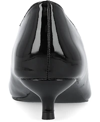 Journee Collection Women's Rumi Pointed Toe Kitten Heel Pumps