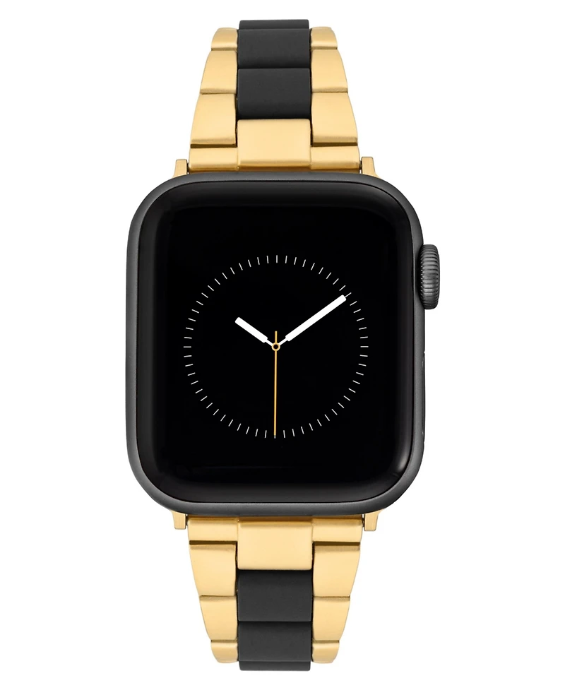 Anne Klein Women's Gold-Tone and Tide Plastic Bracelet designed for Apple Watch 42mm (Series 1-3 only) & 44/45/46/49mm (Ultra & Ultra 2
