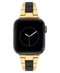 Anne Klein Women's Gold-Tone and Tide Plastic Bracelet designed for Apple Watch 42mm (Series 1-3 only) & 44/45/46/49mm (Ultra & Ultra 2