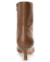 Journee Collection Women's Arely Kitten Heel Pointed Toe Dress Booties