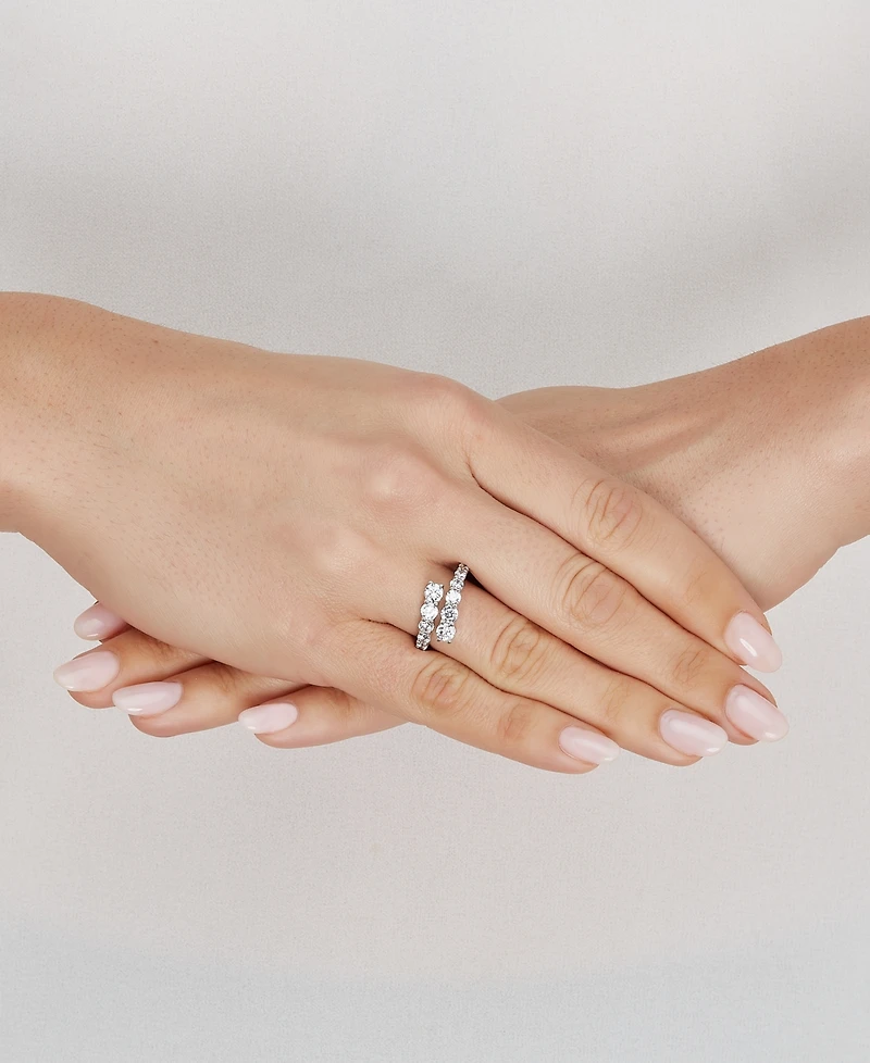 Grown With Love Lab Diamond Bypass Ring (1-1/2 ct. t.w.) 14k White Gold