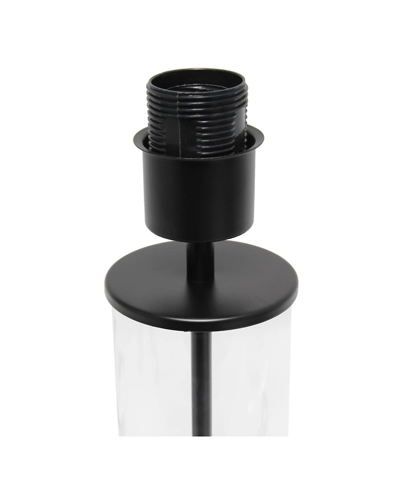 Simple Designs Encased Metal and Clear Glass Table Lamp