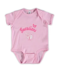 Infant Boys and Girls Soft As A Grape Pink, Purple Cleveland Guardians 3-Pack Rookie Bodysuit Set