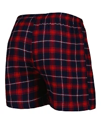 Men's Concepts Sport Navy, Red Atlanta Braves Ledger Flannel Boxers