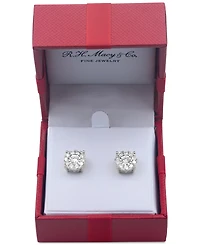 Diamond Halo Stud Earrings (1 ct. t.w.) 14k Gold, White Gold or Rose