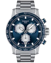 Tissot Men's Swiss Chronograph Supersport Stainless Steel Bracelet Watch 46mm