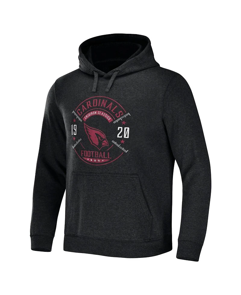 Men's Nfl x Darius Rucker Collection by Fanatics Heather Charcoal Arizona Cardinals Radar Pullover Hoodie