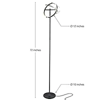 Halo Split 72" Led Torchiere Floor Lamp with Adjustable Head