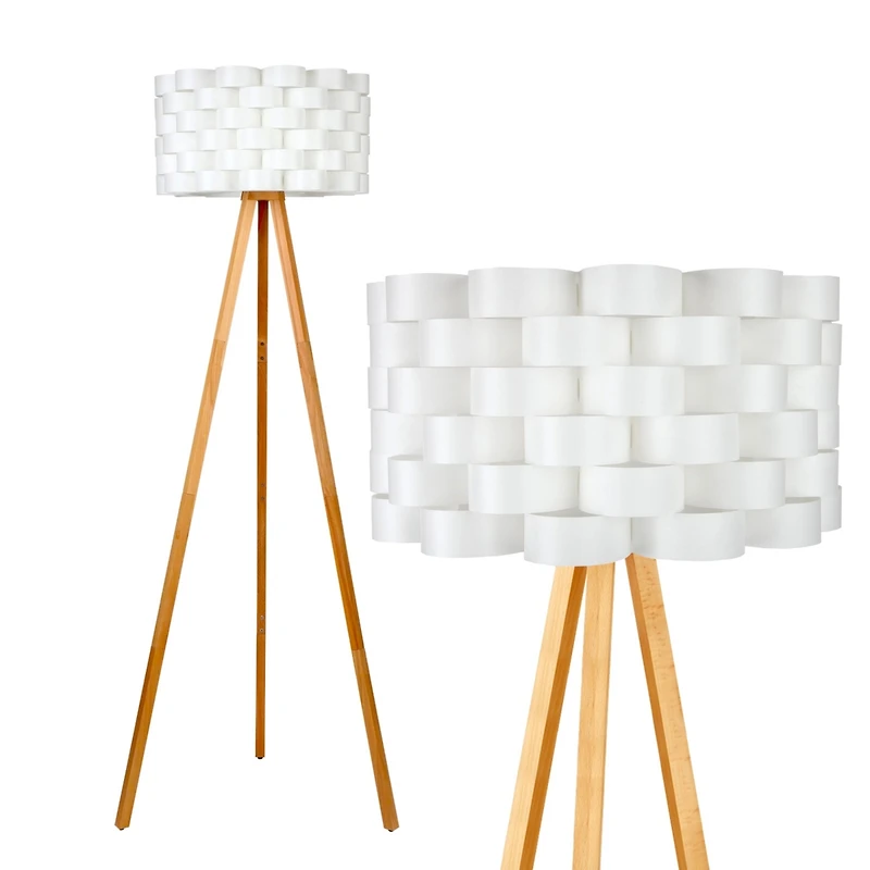 Bijou 60" Tripod Led Floor Lamp with Novelty Woven Shade