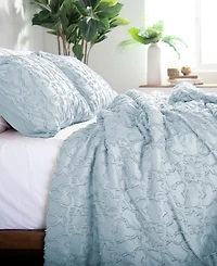 Southshore Fine Linens Stella Clipped Jacquard 3-Pc. Comforter Set