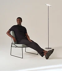Sky 63" Super Bright Led Torchiere Modern Floor Lamp with Adjustable Head