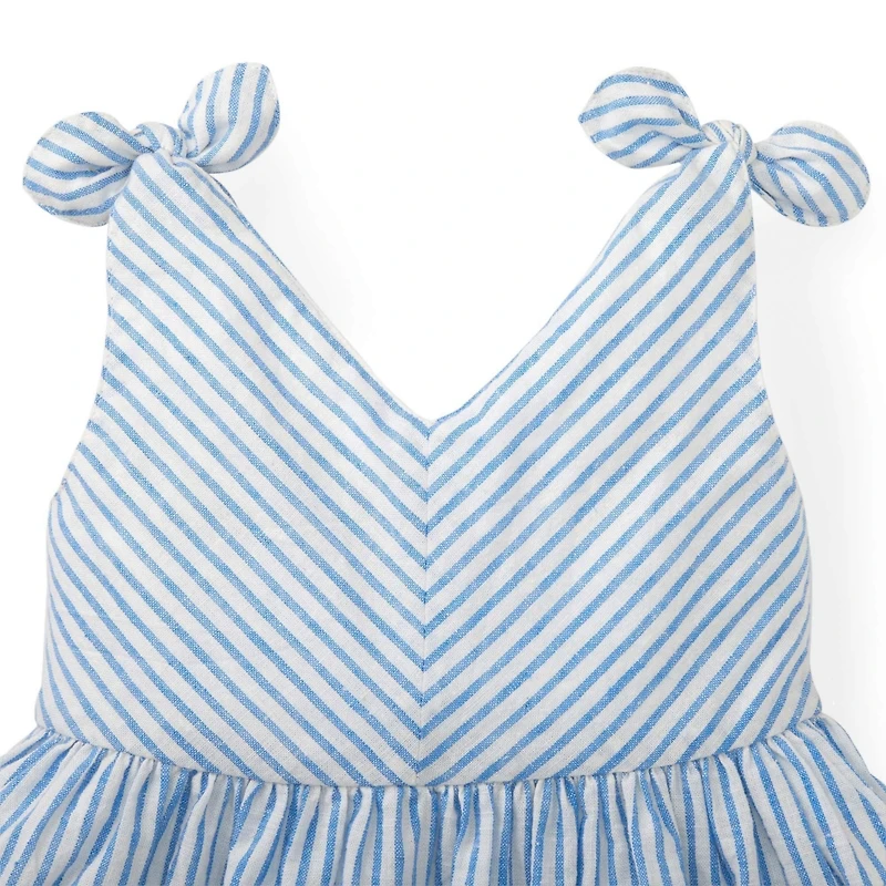 Hope & Henry Girls' Bow Shoulder Swing Dress, Toddler