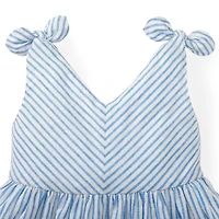 Hope & Henry Girls' Bow Shoulder Swing Dress, Toddler