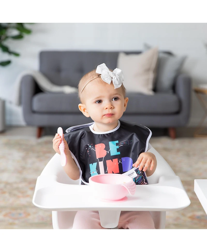 Bumkins Baby Bowl with Lid and Spoon First Feeding, 3 Piece Set