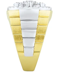 Grown With Love Men's Lab Diamond Cluster Ring (2 ct. t.w.) 10k Two-Tone Gold