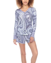 Honeydew Women's Star Seeker Brushed Jersey Short Lounge Set, 2 Piece