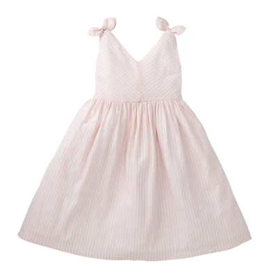 Hope & Henry Big Girls Cotton Bow Shoulder Swing Dress