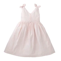 Hope & Henry Big Girls Cotton Bow Shoulder Swing Dress