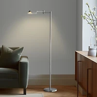 Leaf Modern Pharmacy Reading Led Floor Lamp with Adjustable Neck (53")