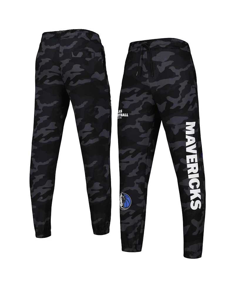 Men's New Era Black, Camo Dallas Mavericks Tonal Joggers