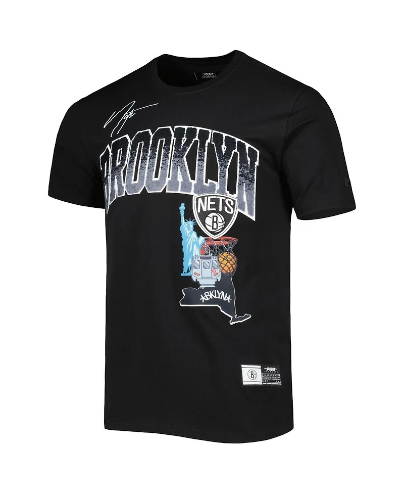Men's Pro Standard Black Brooklyn Nets Hometown Chenille T-shirt