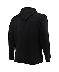 Men's Black Miami Heat Big and Tall Heart and Soul Pullover Hoodie