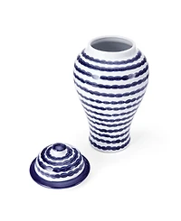 Mikasa Stripe Ceramic Canister with Lid