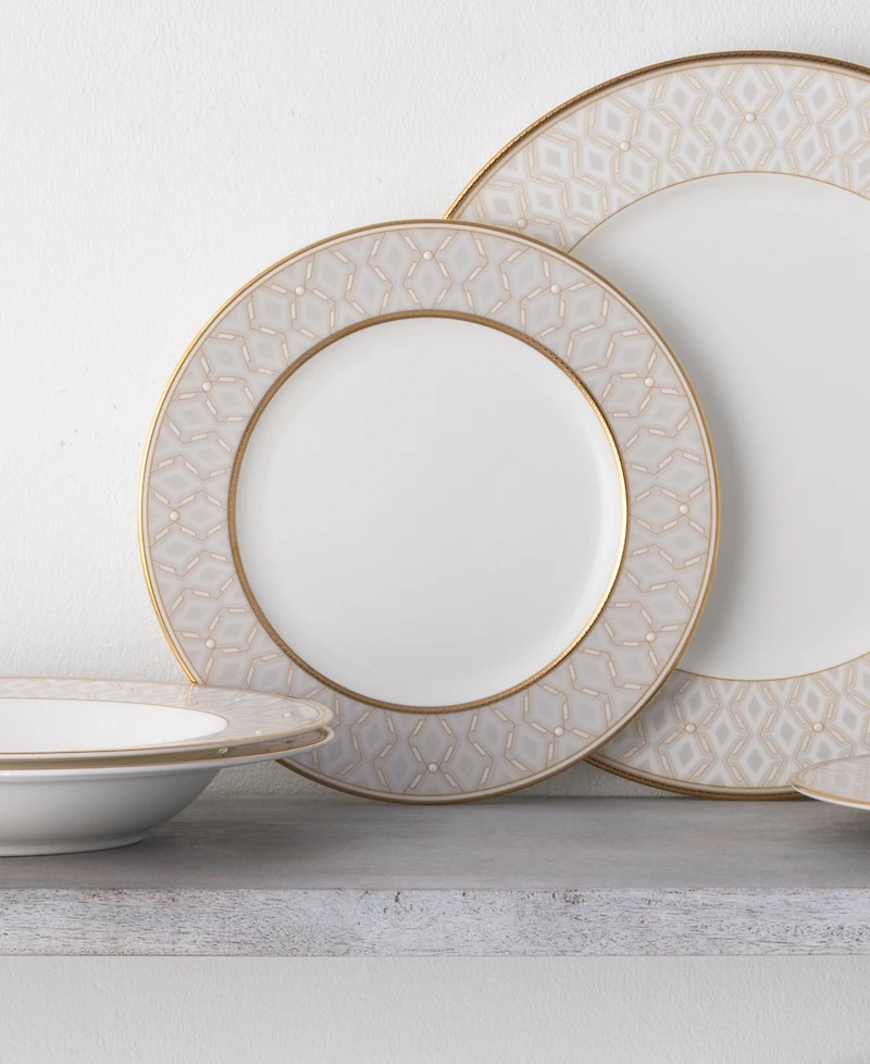Noritake Noble Pearl Set Of 4 Salad Plates, 8-1/2"
