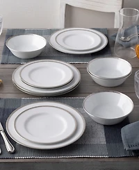 Noritake Whiteridge Platinum 12 Pc Set, Service For 4