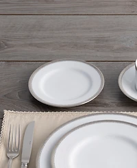 Noritake Whiteridge Platinum Set Of 4 Bread Butter/Appetizer Plates, 6-1/2"