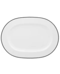 Noritake Whiteridge Platinum Oval Vegetable Bowl, 32 Oz.