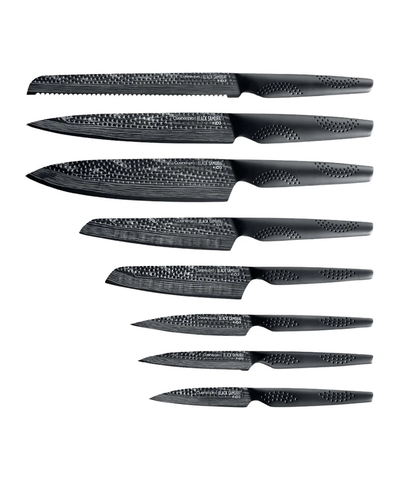 Cuisine::pro Id3 Black Samurai the Egg Knife Block Set, 9 Piece