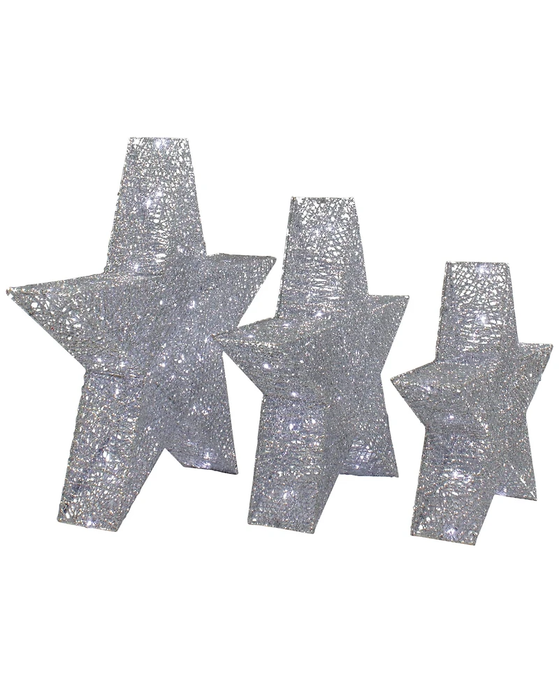 Northlight 24" Led Lighted Stars Outdoor Christmas Decorations, Set of 3