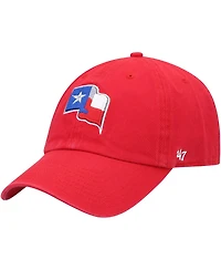 Men's '47 Red Texas Rangers Clean Up Team Adjustable Hat