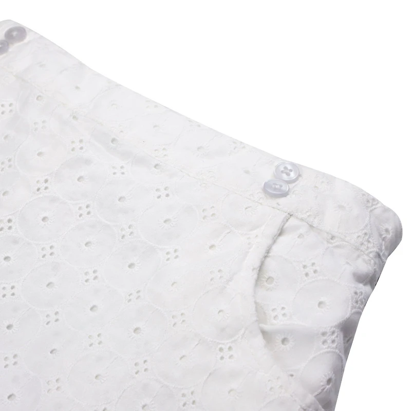 Hope & Henry Baby Girls Button Front Skort