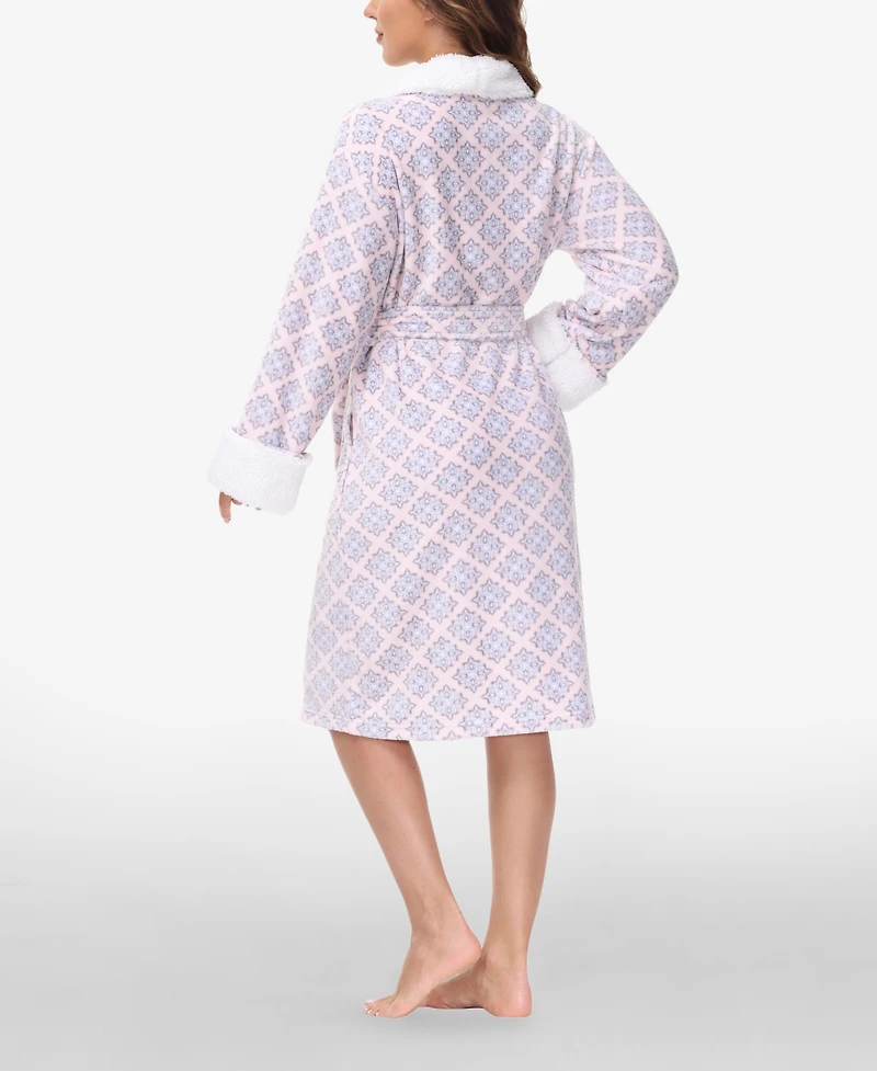Ink+Ivy Women's Printed Plush Robe